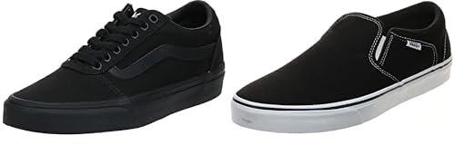 Vans Herren Ward Sneaker, (Canvas) 45 EU Filmore Suede/Canvas Schwarz ((Suede Canvas) Black/Pewter T2J), 43