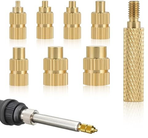 8 Stück Gewindeeinsatz Einschmelzgewinde Gewindeeinsätze Einpressmuttern Einschraubmutter Gewindehülse für 3D-Druck Schweißgeräte Wartung Kunsthandwerk M2 M2.5 M3 M4 M5 M6 M8