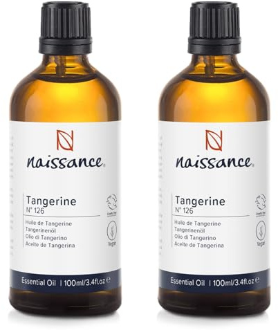Naissance Olio Essenziale di Mandarino (Tangerino) (No. 126) - 200 ml (2x100) - per Aromaterapia, Diffusori, Umidificatore, Candele Fai Da Te, Sapone