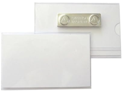 10 stycken namnskyltar, ID-fodral av hård PVC med magnetstorlek 70 x 35 mm