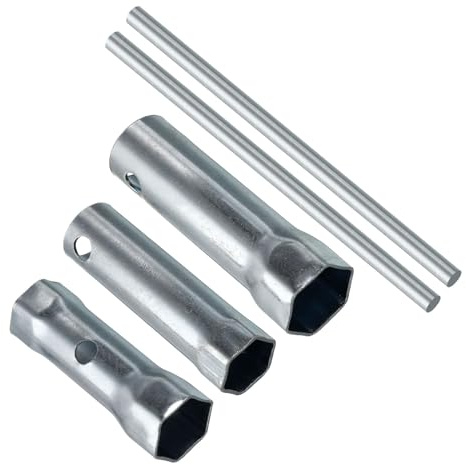 CoCud Llave de Bujía de Encendido de Doble Extremo para Motocicleta, 16mm 21mm 17/19mm, Llave de Vaso de Alcance Profundo con Barra - (Aplicaciones: para Automóviles), 3 Piezas
