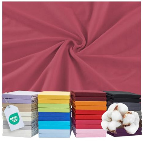 MALIKA® Spannbettlaken 120x200cm Baumwolle Bettlaken Jersey Betttuch Spannbetttuch Laken - Matratzenhöhe bis 28 cm