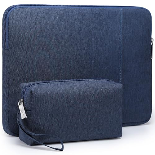 HYZUO 17-17,3 Pollici Set di Custodie PC Portatili per 17 17,3 HP/Lenovo/Dell/ASUS/Acer/LG/MSI Gaming Laptop/Razer Blade 17/18, Borsa Protettiva per Uomo Donna, Blu Navy