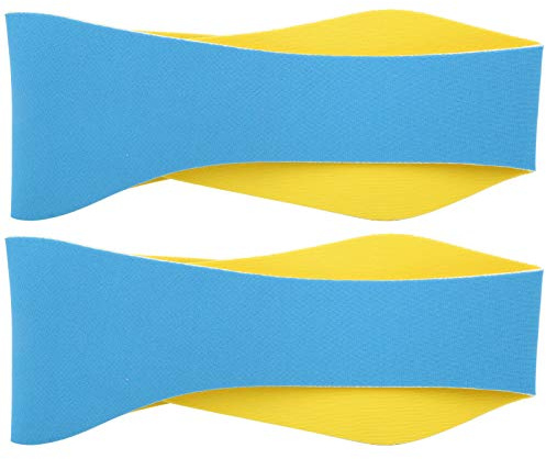 Zerone 2pcs Ear Headband Neoprene Swimming Headband Yoga Hair Band Diving Ear Headband for Water Yoga Sports, Adjustable Elastic, 58x8cm/22.8x3.1in (Blue)