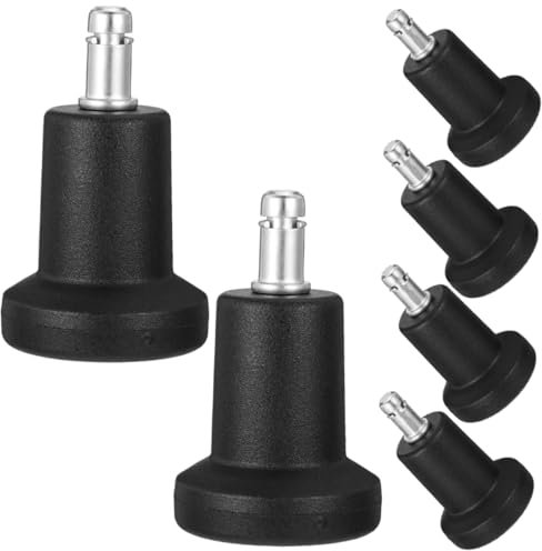 OSALADI 6pièces Lot De Roulettes De Chaise Pour Remplacement Fixes Et Verrouillables Compatibles Plupart Des Bases De Chaises