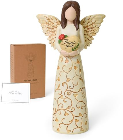 Regalos de agradecimiento para mujeres, regalo de gratitud para profesores, compañeros de trabajo, regalo de jubilación para mujer, regalos de agradecimiento, figuras de ángel pintadas a mano para