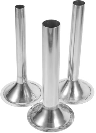 MAGICLULU Kit de 3 Tubos Metálicos para Relleno de Salchichas Embudo para Embutidora Manual, Resistentes y Fáciles de Limpiar, Ideales para Uso Doméstico y Profesional