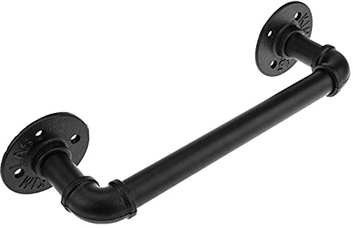 PrimeMatik - Barra di Supporto da 300 mm. Porta Asciugamani a Barra Industriale e Vintage