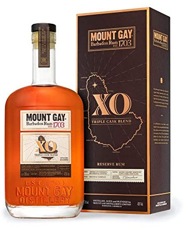 Mount Gay Barbados Golden Rum XO 70 cl Gift Set, Triple Cask Blend