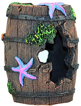 WishLotus Aquarium Fish Tank Decorations, Aquarium Hideout House Theme Plastic Plants Fish Cave Aquarium Castle Mermaid Ornaments, Shipwreck Hideouts Fish Tank Accessories Décor