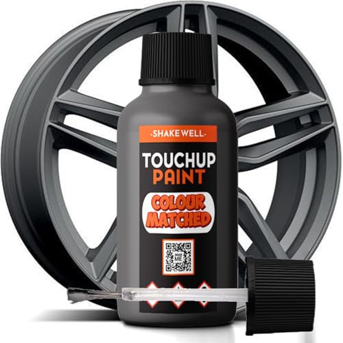 Xtremeauto Anthracite Alloy Wheel Rim Touch Up Paint | Suitable For Painted Or Powdercoated Wheels | 30ml Bottle For Car l Scratch Repair | Curbed, Chipped and Damaged wheels (Anthracite)