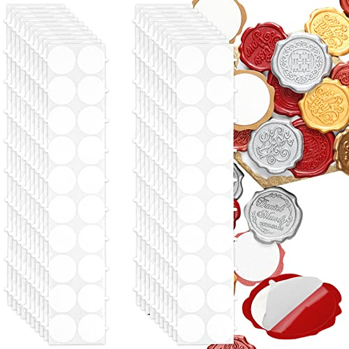 HINGTAI Punti Adesivi a Doppio Lato, 400 Pezzi, Materiale PE di Alta Qualità, Impermeabile, Bianco, Uso Interno, Adesivi per Francobolli e Sigillatura