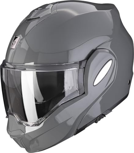 Skorpionen, exotisk Evo, öppna och modulära hjälmar för motorcyklar, cementgrå, L, unisex vuxen