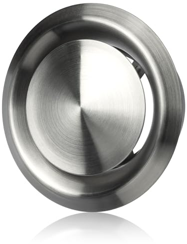 ABOUT VENT Ø 100 mm rostfritt stål tallriksventil – rund frånluft ventilationsventil – Anemostat diffusor, ventilationsgaller