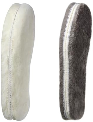 Yusimu Sheepskin Insoles for Women & Men, Warm Wool Fleece Inserts, UK 9 | Thick Wool Insoles: Perfect for UGG Slippers, Welly, Winter Boots, Fluffy Cushion Inserts, Cosy Foot Warmers & Comfy Soles.