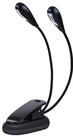 Lampe de Pupitre à Clipser, Lampe de Musicien LED, Lampe de Piano Rechargeable Super Lumineuse avec Col Réglable, Lampe de Livre à Double Tête pour Piano, Lecture, Couture (8