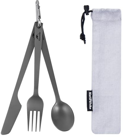Naturehike Titanium Campingbesteck Reisebesteck Outdoor Besteck Enthalten Messer kreuzen Löffel Nur 50g