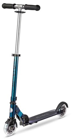 Micro Mobility Micro Sprite mit LED Rollen, Höhenverstellbar, ab 5-10 Jahren in der Farbe Perlglanz-Neochrom-Grün, SA0294