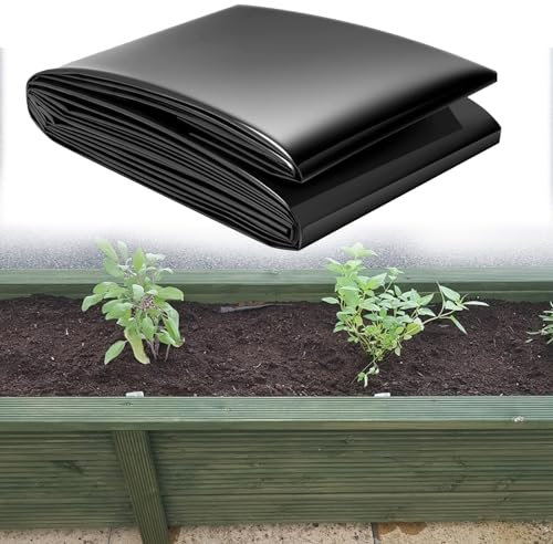 Preformed Pond Liner HDPE Pond Lining 0.12mm Thick Flexible Black Pool Membrane for Koi and Fish Pool 4x1m 8x2m 11x6m Easy Cutting Foldable Heavy Duty Underlay for Aquaculture ( Size : 6.6x6.6ft )