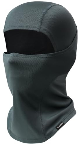 YANIKY Balaclava andningsaktiv stormmask UV-skydd balaclava män kvinnor ansiktshuva för motorcykel, cykel, cykling, utomhussporter, Mörkgrå, one size
