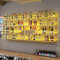 JOSIAHCQ Portabottiglie da Parete con Luce LED Porta Bottiglie di Vino con Porta Calici da Parete Cantinetta Vino Angolo Bar Mobile Bar per Casa Sala da pranzo Cucina(Gold-yellow,240cm(94.49))