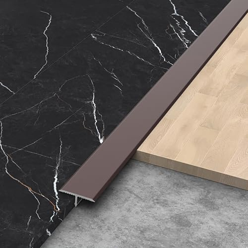 Raouoae Striscia Di Transizione In Alluminio 3 Pezzi, Profilo A T Da 100cm Per Soglia Porta, Strisce Per Pavimenti In Laminato, Moquette, Piastrelle E Vinile – Protezione Bordo E Soglia Per Casa E Uff