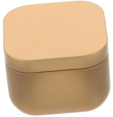 Gatuida Caja Metálica Cuadrada Vacía para Té y Café Lata de Estaño con Tapa y Portátil Resistente y Duradera para Almacenamiento de Especias y Dulces
