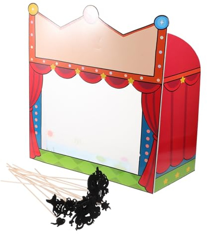 WESIEVYA Kit de Teatro de Marionetas de Sombras DIY para Accesorios Creativos Educativo de Manualidades para Jardín de Infancia Completo para Historias y Experimentos de Sombras
