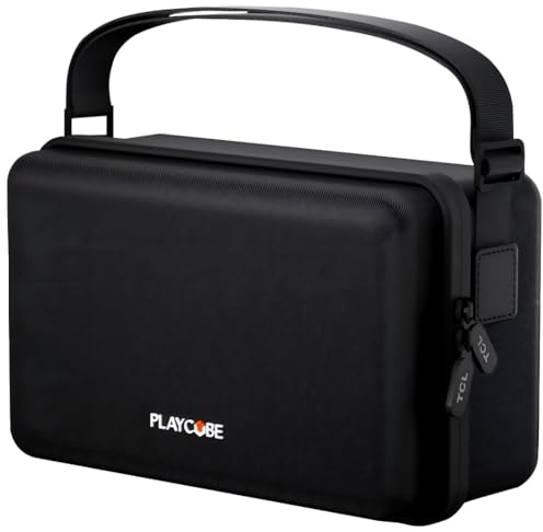 TCL Playcube Proyector Estuche de Transporte Personalizado, Puede Almacenar Accesorios para Proyector, con Asa y Correa para el Hombro Ajustable, Repelente al Agua, Resistente a Impactos, Anticaídas