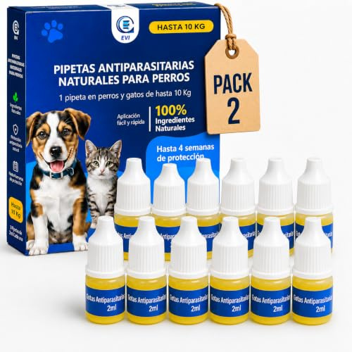 CE EVI Pipetas Antiparasitarias Perros Pequeños y Gatos hasta 10 kg Pack 12