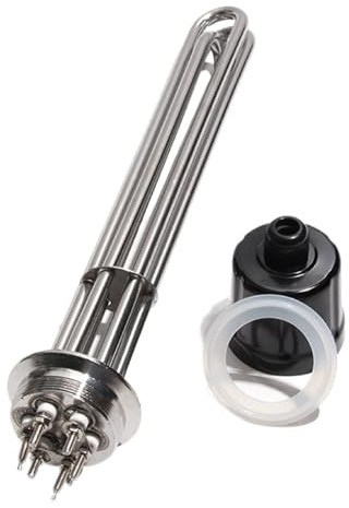 Riscaldatore tubolare for acqua ad immersione con elemento riscaldante for produzione di birra Tri-Clamp da 2 pollici(Gold,220v,6KW 250mmL)
