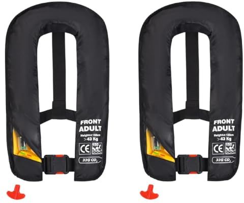 Chaleco Inflable Automatico - 2 Pieces 33 × 29 × 4 Cm Dispositivo Flotante