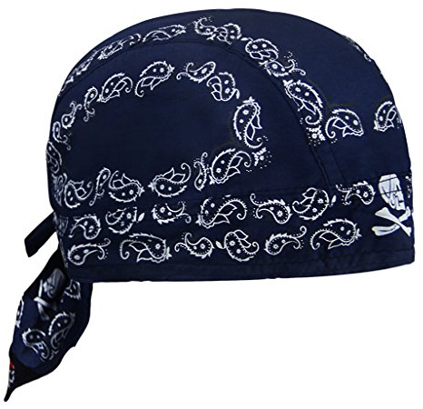 Moonlove Sports Pirate Headwear Plain/Floral Thin Fast dry Breathable Cycling Bandana Cap Sun UV Protection Headband Head Wrap Beanie Skull Cap Under Helmet for Women Men Biking Motorcycling Riding