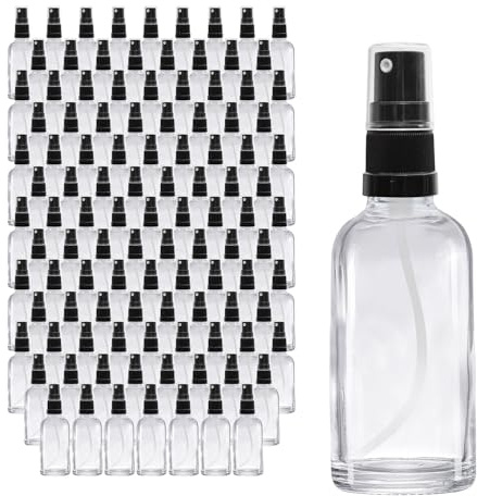 Oputec 143 x 30 ml Flaconi spray in vetro con nebulizzatore: confezione grande flaconi in vetro trasparente con testina a spruzzo fine – Piccolo flacone spray