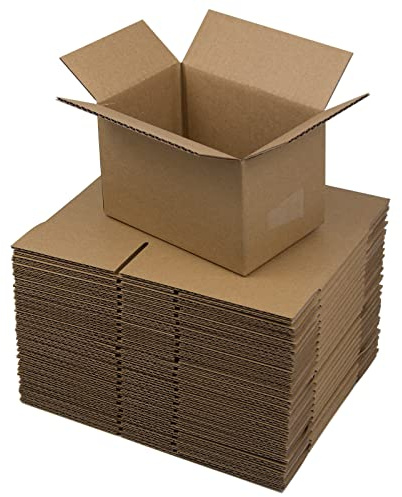 SUNLPH Shipping Boxes 6x4x4 Inches Small Corrugated Cardboard Boxes, 25 Pack