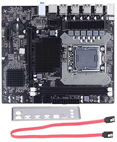 Scheda Madre Bewinner X58 per PC Desktop, 2 DDR3 LGA 1366, Supporto Scheda Madre per Giochi, Memoria ECC, Porta SATA, USB 2.0