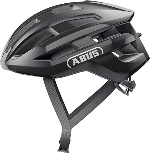 ABUS PowerDome Adult Bike Helmet - Bicycle Safety Certified for Road & Gravel, Aerodynamic Profile, Men & Women (Black, Medium)