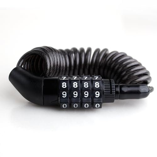 UP Security Small Combo Bike Lock Cable, Retractable Combination Cable Lock with Code, for Travel Safe Luggage, Suitcase, Scooter Ebike Bicycle Motorcycle Helmet Anti Theft, Outdoor Ski Snowboard