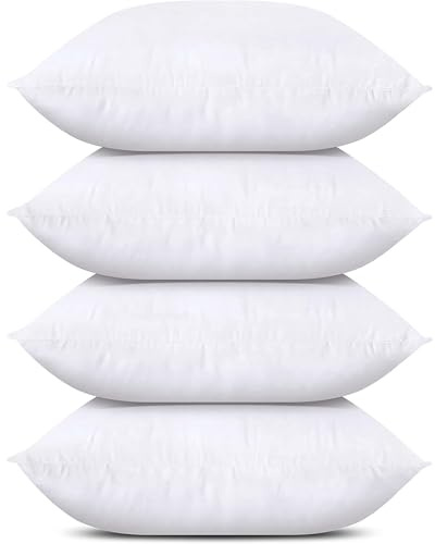 AL PRODUCTION Imbottitura per Cuscini 50x50 cm in Fibra Vergine, Soffice, Traspirante e Confortevole per Divano, Letto, Poltrona e Ufficio (4 Unità)