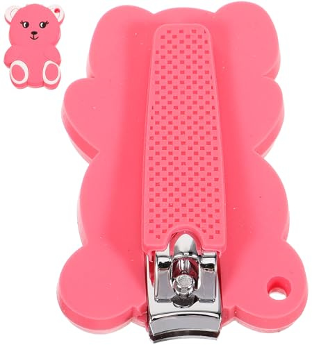 FOYTOKI Cortaúñas Seguro y Ligero Borde Curvo, Material de Silicona y Acero al Carbono para Bebés Recién Nacidos para Manicura y Pedicura Efectiva