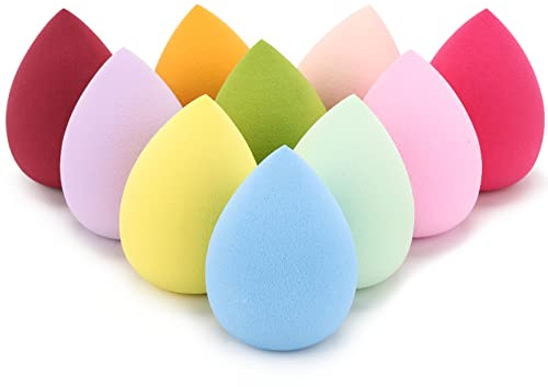 BTYMS 10 Pieces Makeup Sponge Blenders Beauty Sponges Egg Shaped Blending Sponge Foundation Applicator Cosmetic Sponges