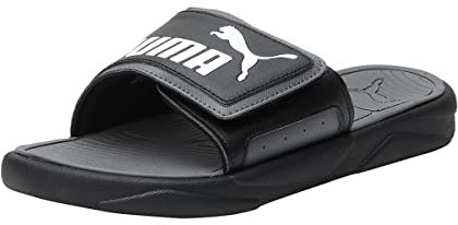 PUMA Unisex Royalcat Comfort Slide Sandal, Black Castlerock White, 38 EU