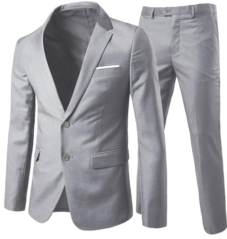 Allthemen Trajes para Hombre de 2 Piezas Slim Fit Vestido de Novia Traje de un botón Traje de Negocios Chaqueta Chaquetas Pantalones