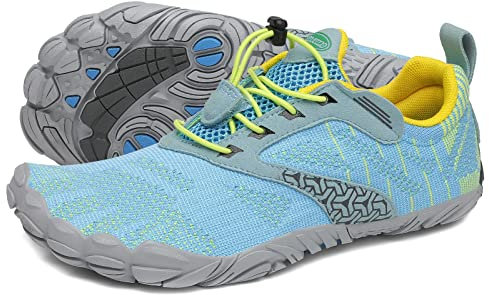 SAGUARO Barfußschuhe Herren Damen Traillaufschuhe Outdoor & Indoor Training Fitnessschuhe Wander Wald Strand Straße Laufschuhe Walkingschuhe Schnell Trocknend Badeschuhe, Arktisblau, 39 EU