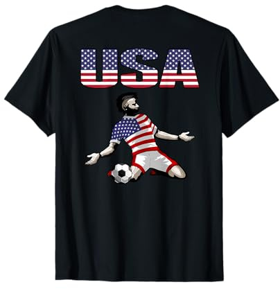 Fußball-Fans Trikot mit USA-Flagge T-Shirt