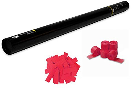 EUTOPICA Cañón Confeti + Serpentina Manual 80 cm (Rojo) | 24/48H laborables | #DeLosBuenos