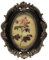 CISOO Marco de fotos ovalado vintage de 4 x 6 pulgadas, marco de fotos antiguo para exhibición de mesa y colgar en la pared, decoración retro del hogar, galería de fotos ornamentada (negro y dorado)