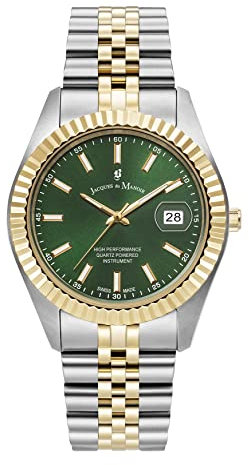 Jacques Du Manoir Damen Analog Schweizer Quarzwerk Uhr mit Edelstahl Armband JWN01703