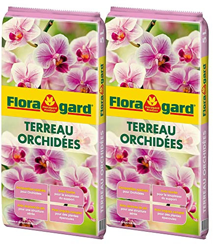 Floragard Terreau Orchidées UAB - pour Vos orchidées d’intérieur 2x5l