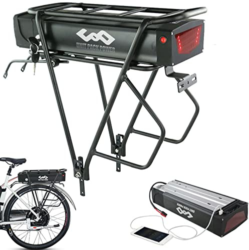 Batteri för elcyklar 48V 20AH E-Bike batteri 250 W/350 W/500 W/750 W/1 000 W med pakethållare Pannier Rack för cyklar med V-broms 24/26/28 tum, Mifa, Aldi, Prophete, Rex